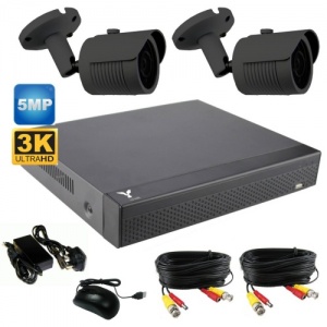5Mp Night vision bullet CCTV Camera kit with 2 cameras & Dvr